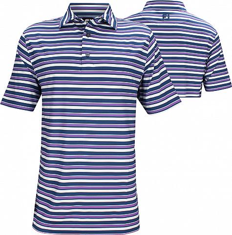 FootJoy ProDry Lisle Multi Bar Stripe Golf Shirts - FJ Tour Logo Available - Previous Season Style