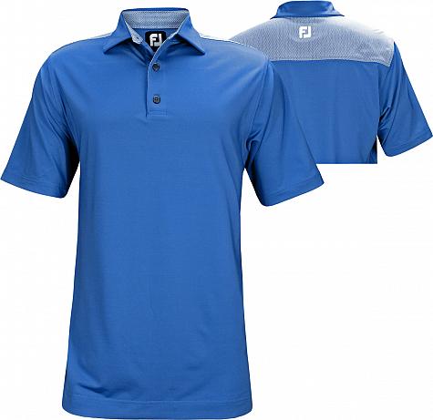 FootJoy ProDry Lisle Solid With 4 Dot Jacquard Yoke Golf Shirts - FJ Tour Logo Available