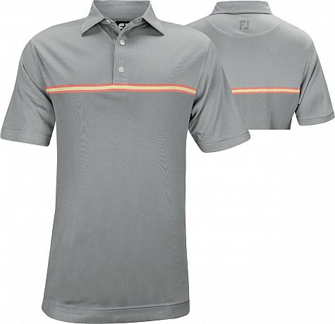 FootJoy ProDry Lisle Jacquard Top Color Block Golf Shirts - FJ Tour Logo Available