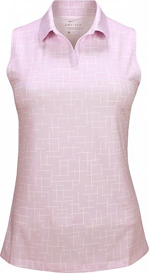 Nike Women's Dri-FIT Fairway Print Sleeveless Golf Shirts - Previous Season Style