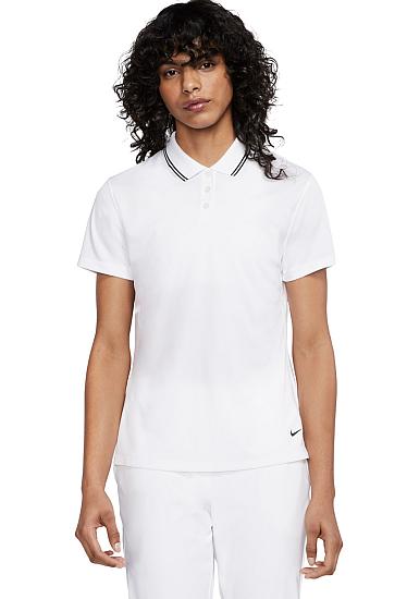 Nike Women's Dri-FIT Victory Solid Tipped Golf Shirts - Previous Season Style - ON SALE