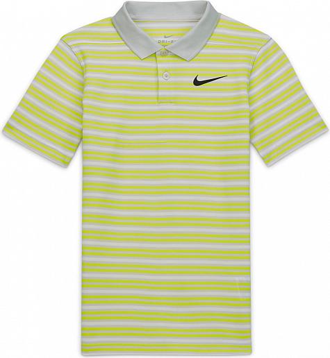 Nike Dri-FIT Victory Stripe Junior Golf Shirts - Previous Season Style - ON SALE