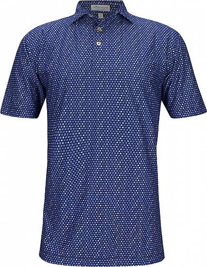 Peter Millar Kit Printed Bottle Caps Stretch Mesh Golf Shirts