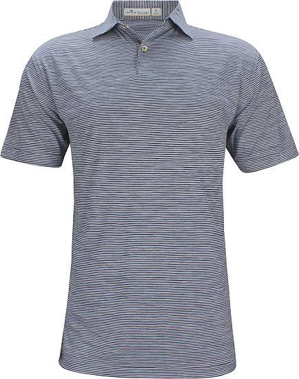 Peter Millar Featherweight Melange Stripe Golf Shirts - Previous Season Style - ON SALE