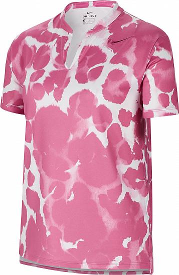 Nike Girl's Dri-FIT Printed Junior Golf Shirts - Previous Season Style - ON SALE