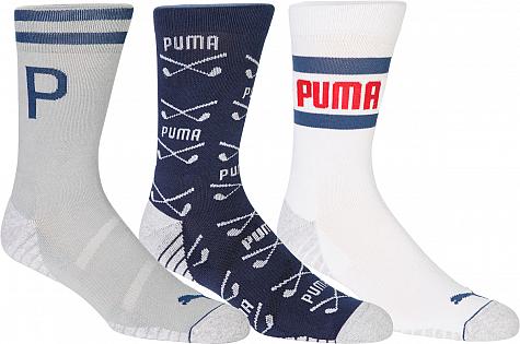 Puma Fusion Crew Golf Socks - 3-Pair Packs