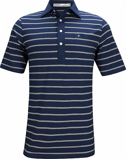 Criquet Pima Stretch Harvey Stripe Players Golf Shirts