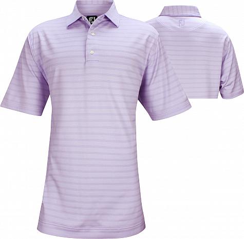 FootJoy ProDry Nailhead Jacquard Stripe Golf Shirts - FJ Tour Logo Available