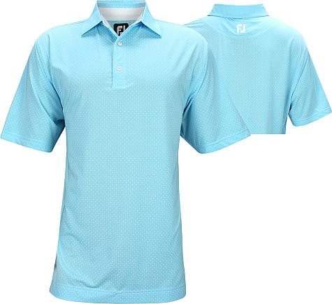 FootJoy ProDry Performance Stretch Lisle Dot Print Golf Shirts - FJ Tour Logo Available