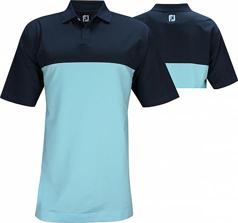 FootJoy ProDry Lisle Simple Block Golf Shirts - FJ Tour Logo Available