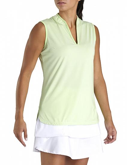 FootJoy Women's Lisle Micro Stripe Sleeveless Golf Shirts - FJ Tour Logo Available