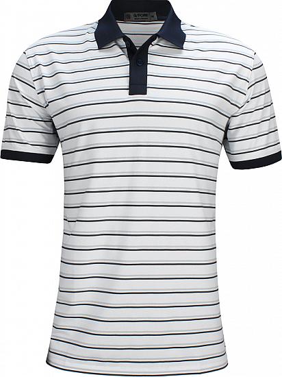G/Fore Perforated Multi Stripe Golf Shirts