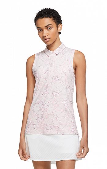 Nike Women's Dri-FIT Printed Sleeveless Golf Shirts - Previous Season Style - HOLIDAY SPECIAL