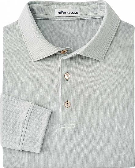 Peter Millar Lyons Herringbone Performance Long Sleeve Golf Shirts
