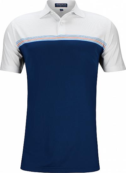 Peter Millar Crown Crafted Magic Engineered Stripe Golf Shirts - Tour Fit