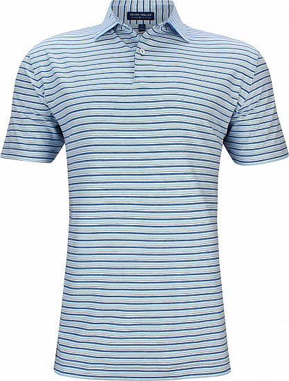 Peter Millar Crown Crafted Soul Stripe Performance Golf Shirts - Tour Fit