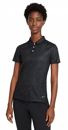 Nike Women's Dri-FIT Dot Print Golf Shirts - Previous Season Style - ON SALE