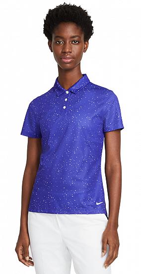 Nike Women's Dri-FIT Dot Print Golf Shirts - Previous Season Style - ON SALE