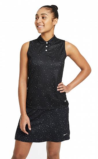 Nike Women's Dri-FIT Dot Print Sleeveless Golf Shirts - Previous Season Style - ON SALE