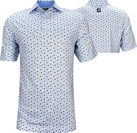 FootJoy ProDry Lisle Daisy Print Golf Shirts - FJ Tour Logo Available - Previous Season Style