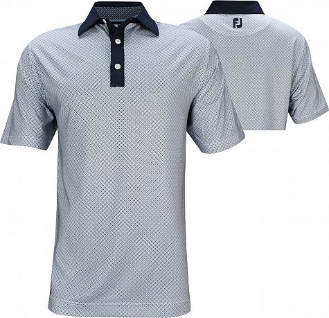 FootJoy ProDry Lisle Foulard Print Golf Shirts - FJ Tour Logo Available - Previous Season Style