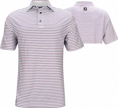 FootJoy ProDry Lisle Classic Stripe Golf Shirts - FJ Tour Logo Available
