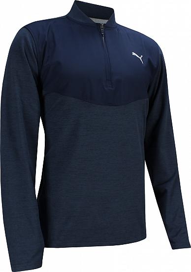 Puma Cloudspun Stealth Quarter-Zip Golf Pullovers - ON SALE
