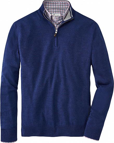 Peter Millar Crown Soft Merino Silk Quarter-Zip Golf Pullovers