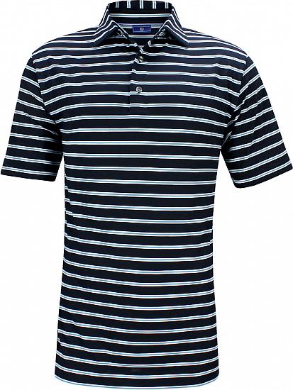 FootJoy Dri-Release Regimental Stripe Golf Shirts - FJ Tour Logo Available