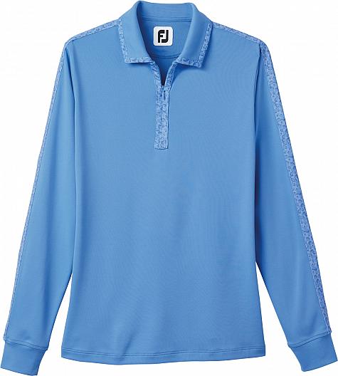 FootJoy Women's Pique Sun Protection Quarter-Zip Long Sleeve Golf Shirts - FJ Tour Logo Available - Previous Season Style