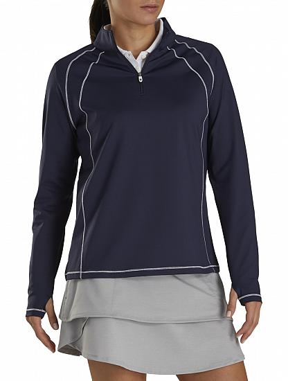 FootJoy Women's Jersey Midlayer Quarter-Zip Golf Pullovers - FJ Tour Logo Available - Previous Season Style