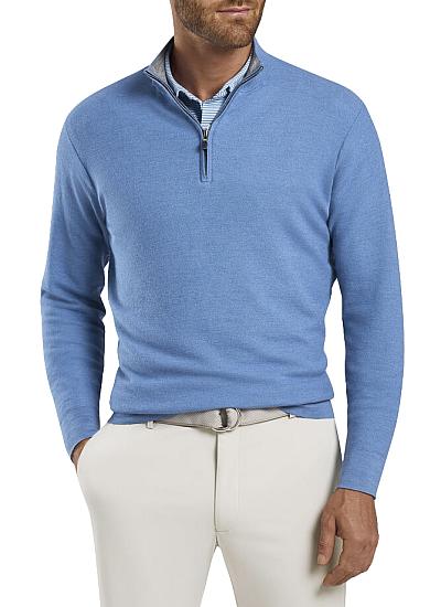 Peter Millar Crown Crafted Victory Cashmere Quarter-Zip Golf Pullovers - Tour Fit