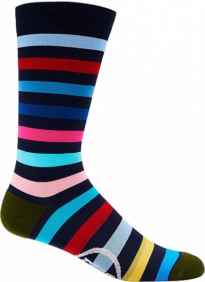 G/Fore Multi Stripe Crew Golf Socks - Single Pairs