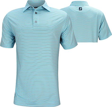 FootJoy ProDry Performance Stretch Lisle Pinstripe Golf Shirts - FJ Tour Logo Available
