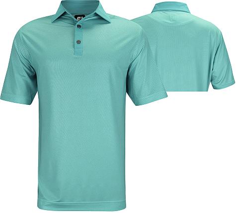 FootJoy ProDry Lisle Performance Stretch Mini Check Print Golf Shirts - ON SALE
