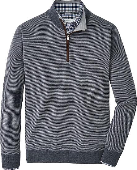 Peter Millar Needle-Stripe Quarter-Zip Golf Sweaters