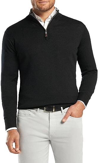 Peter Millar Crown Soft Nappa Trim Quarter-Zip Golf Pullovers