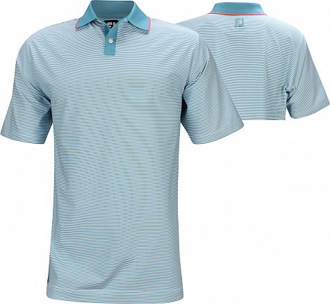 FootJoy ProDry Lisle Ministripe Golf Shirts - FJ Tour Logo Available