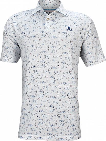 Peter Millar Dri-Release Natural Touch Sea Drink Golf Shirts - LE Skull Logo