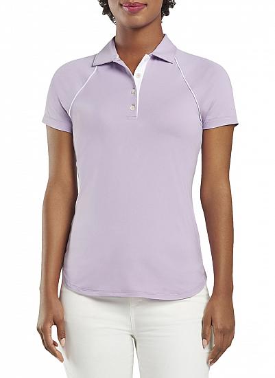 Peter Millar Women's Frances Lilac Bud Raglan Sleeve Golf Shirts - Previous Season Style
