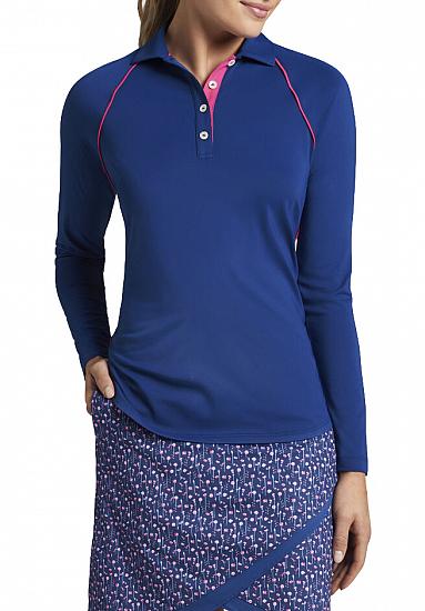 Peter Millar Women's Frances Night Sky Raglan Sleeve Golf Shirts - Previous Season Style - ON SALE