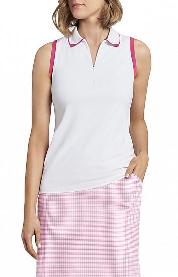 Peter Millar Women's Sessions Tuxedo Collar Sleeveless Golf Shirts - Previous Season Style - ON SALE