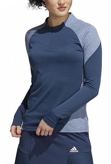 Adidas Women's HEAT.RDY Mock Long Sleeve Golf Shirts - ON SALE