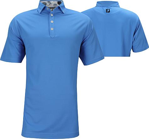 FootJoy ProDry Lisle Stretch Pique Vintage Floral Trim Golf Shirts - FJ Tour Logo Available - Previous Season Style