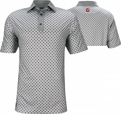 FootJoy ProDry Lisle Geometric Print Golf Shirts - FJ Tour Logo Available - Previous Season Style