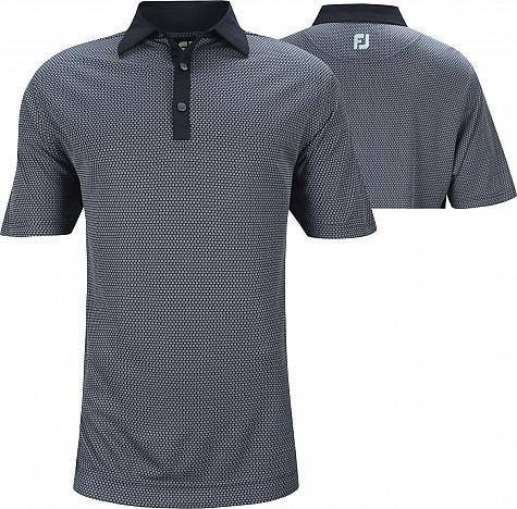 FootJoy ProDry Lisle Jacquard Dot Print Golf Shirts - FJ Tour Logo Available