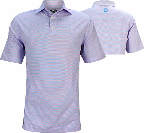 FootJoy ProDry Lisle Pin Stripe Golf Shirts - FJ Tour Logo Available - Previous Season Style