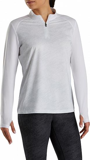 FootJoy Women's Printed Sun Protection Long Sleeve Golf Shirts - FJ Tour Logo Available