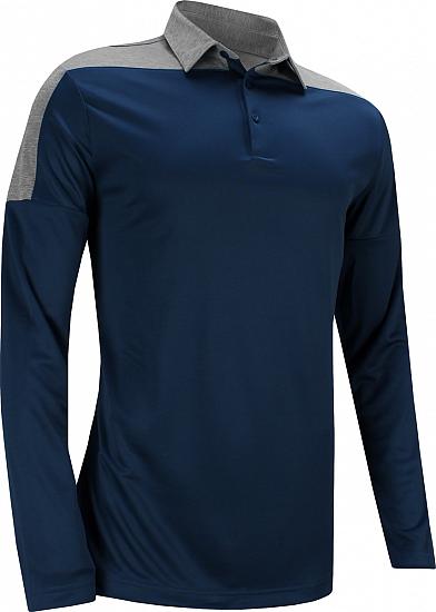 Adidas Colorblock Long Sleeve Golf Shirts