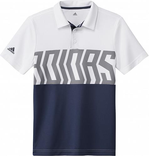 Adidas Print Color Blocking Junior Golf Shirts - ON SALE